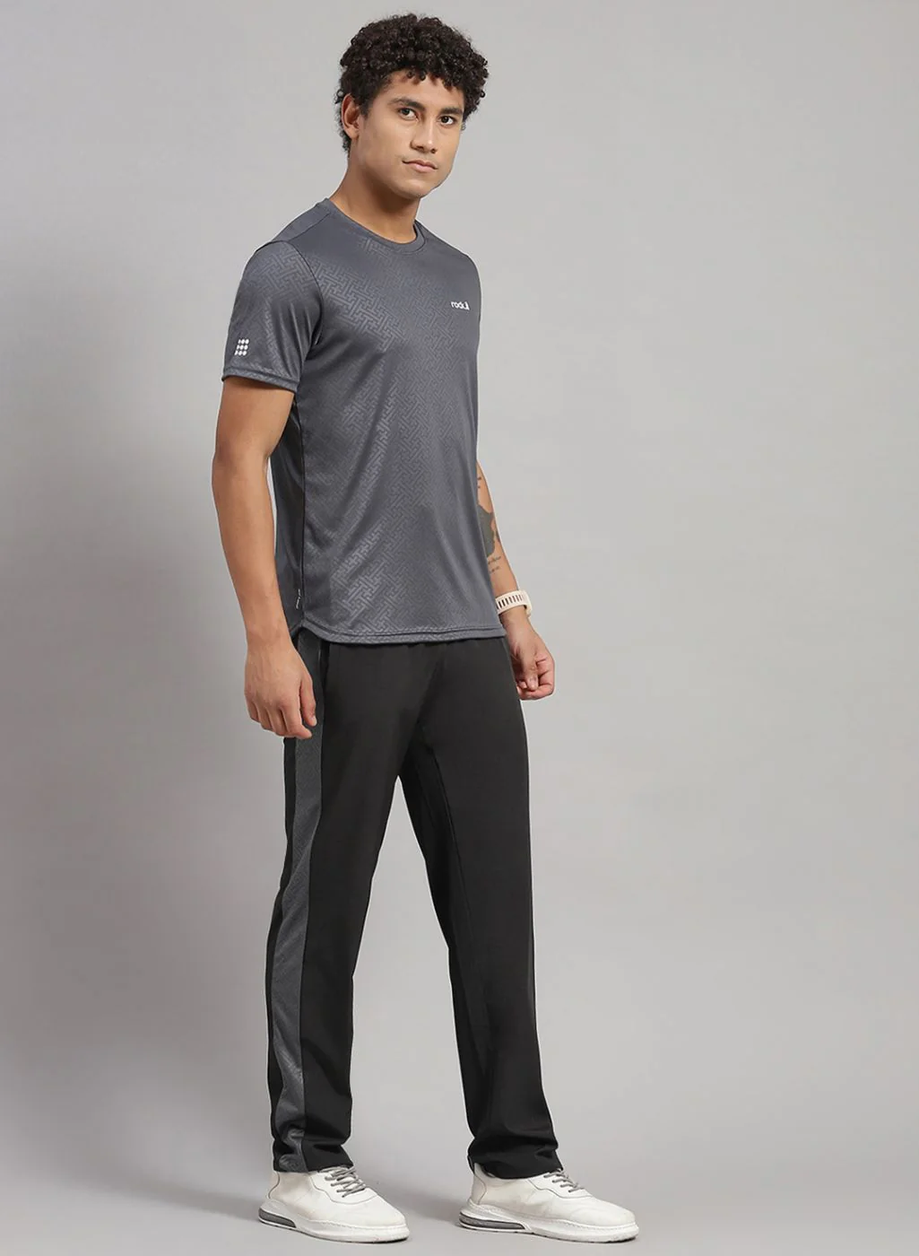 Rock.it Men Grey Solid Lower Set - Image 3