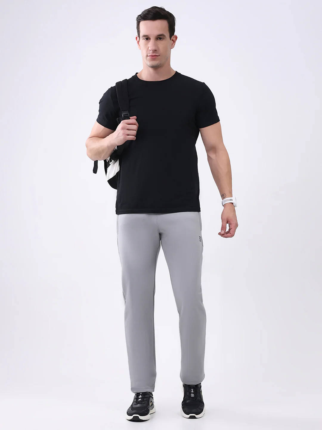Rock.it Men Grey Solid Slim Fit Winter Lower - Image 2