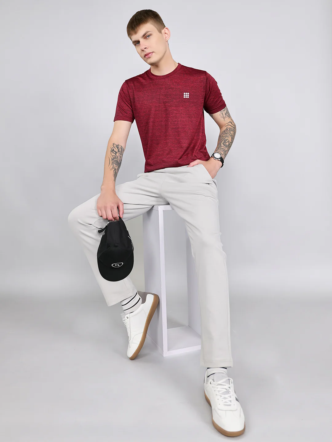 Rock.it Men Grey Solid Smart Fit Lower - Image 6