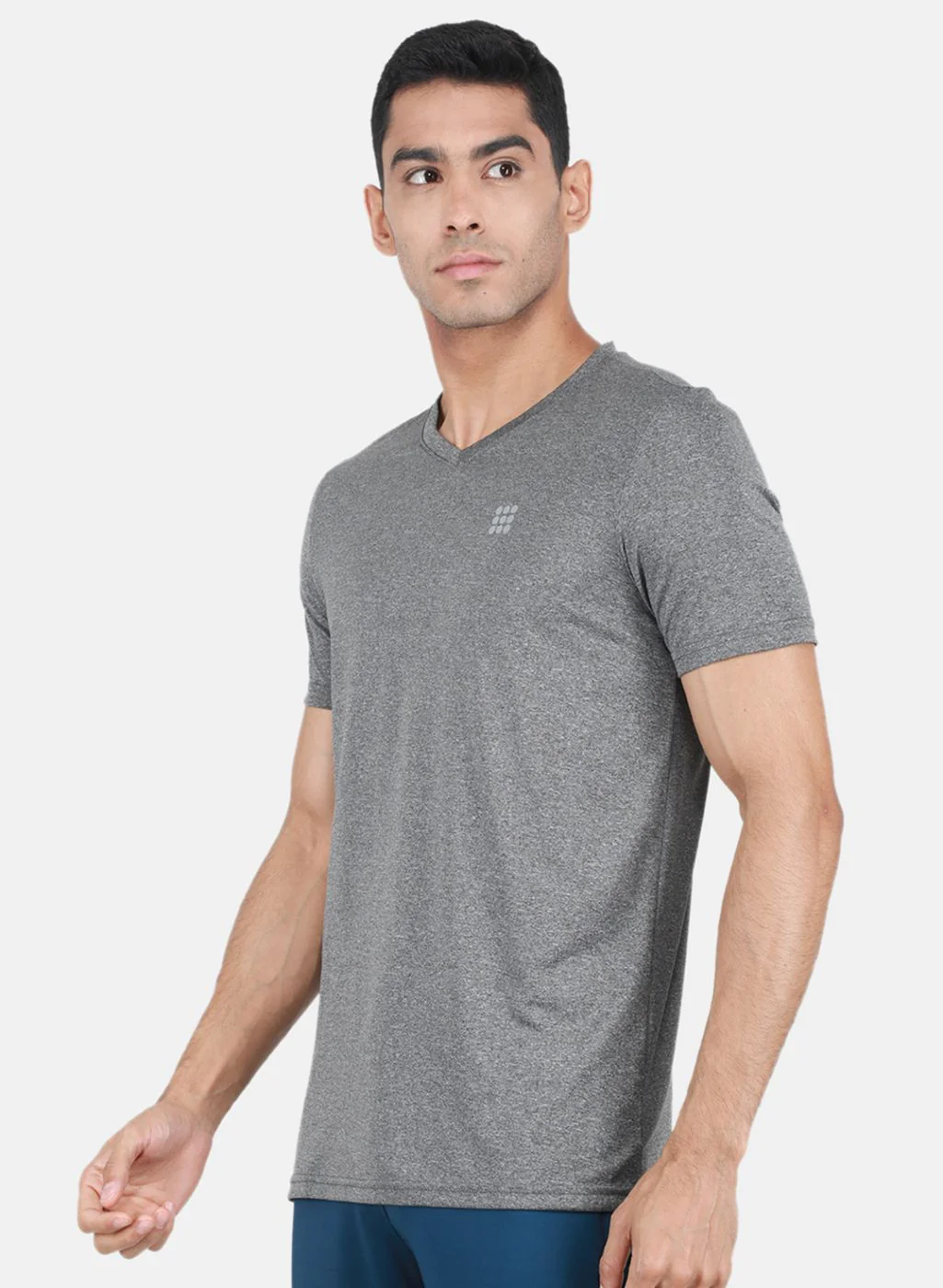 Rock.it Men Grey Solid T-Shirt - Image 2