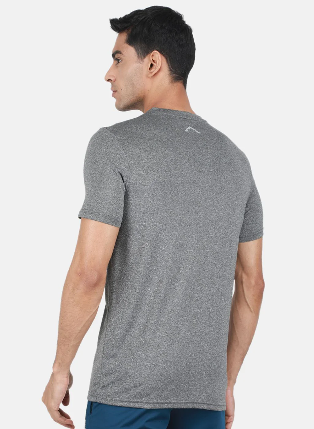 Rock.it Men Grey Solid T-Shirt - Image 3