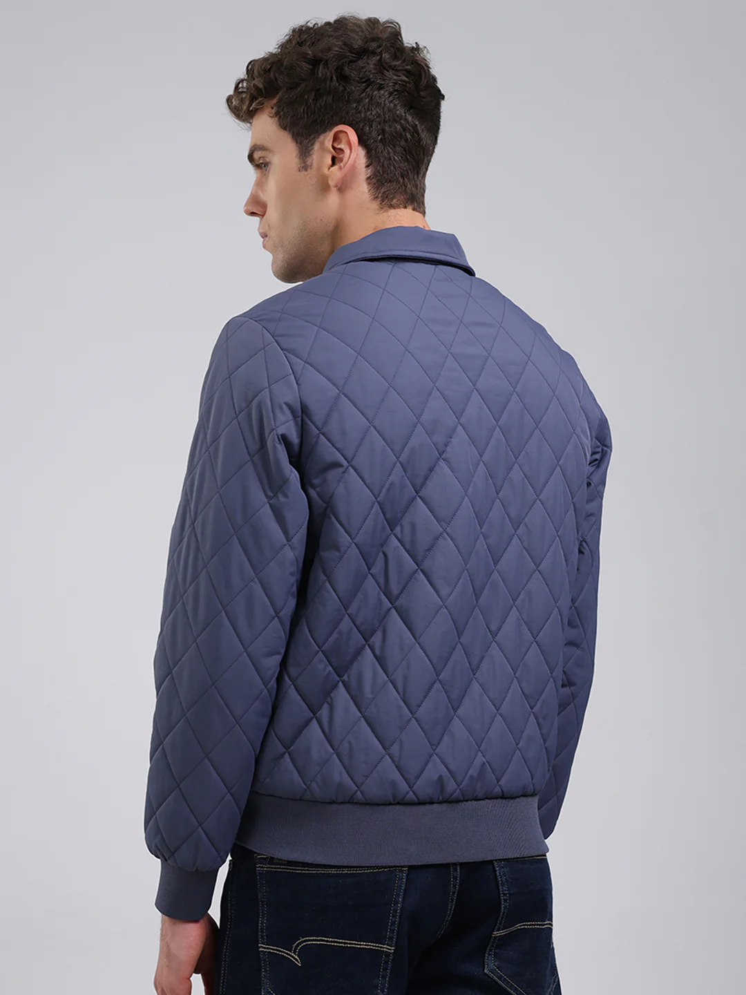 Rock.it Men Light Blue Solid Collar Full Sleeve Jacket - Image 5