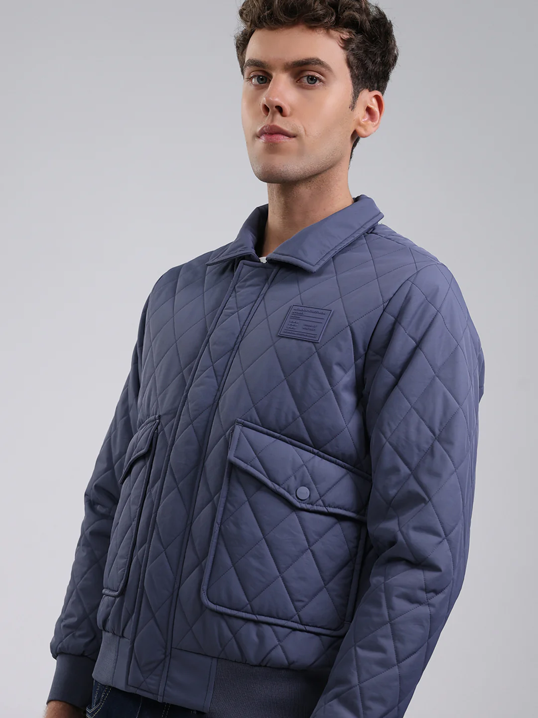 Rock.it Men Light Blue Solid Collar Full Sleeve Jacket - Image 6