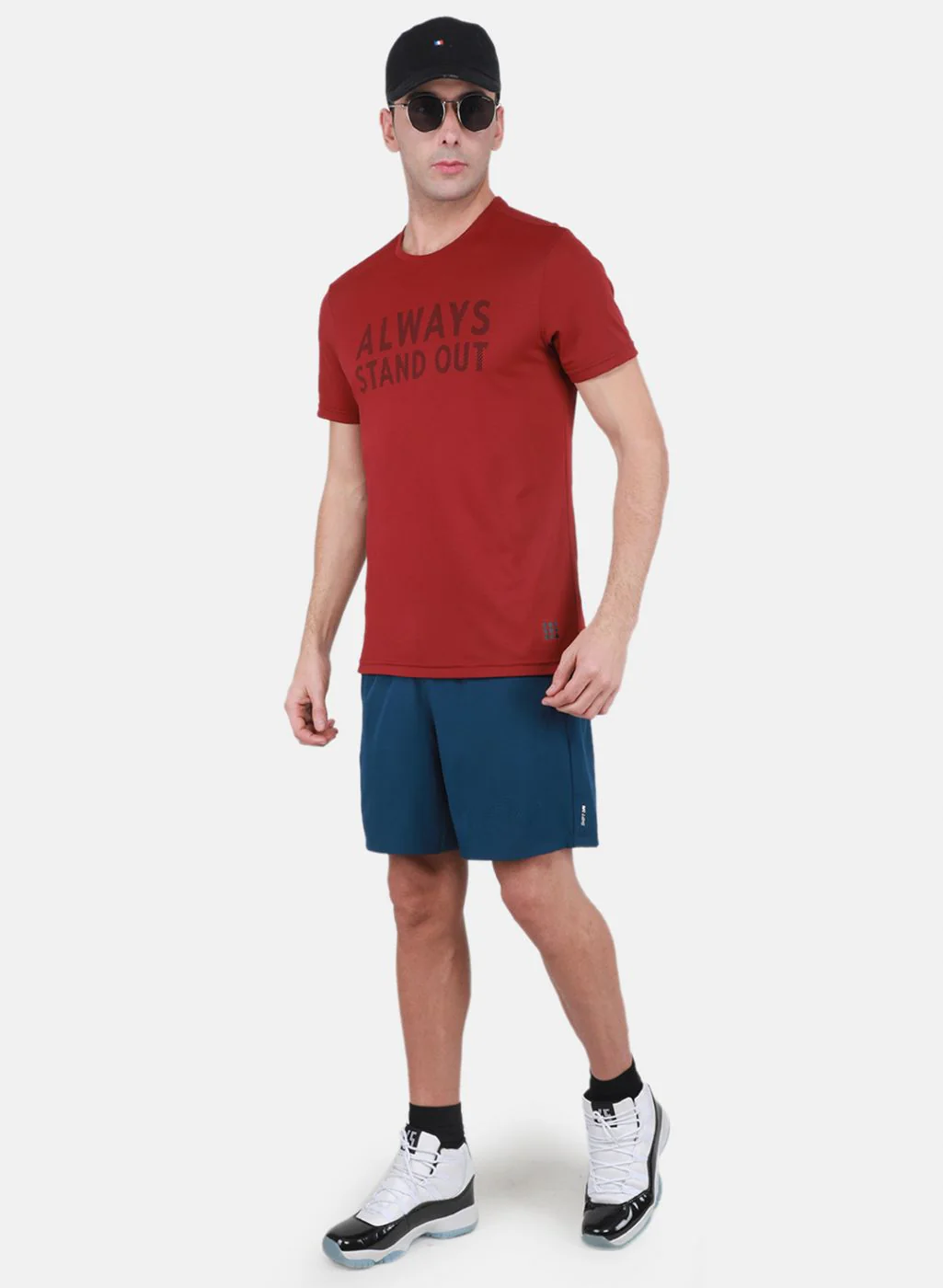 Rock.it Men Maroon Self Design T-Shirt - Image 4