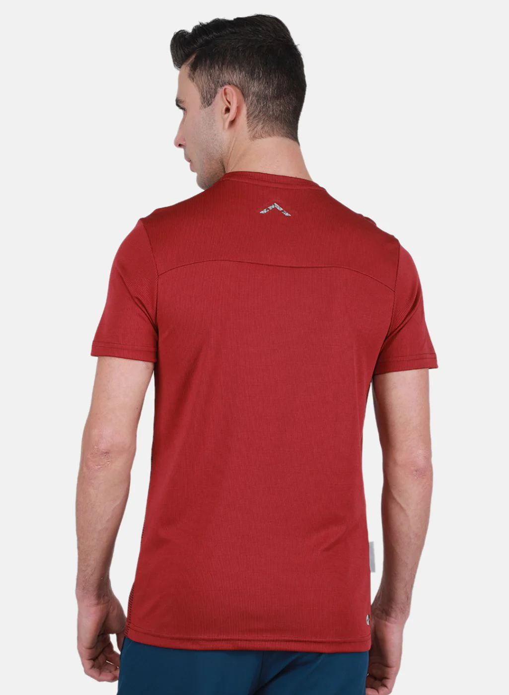 Rock.it Men Maroon Self Design T-Shirt - Image 3