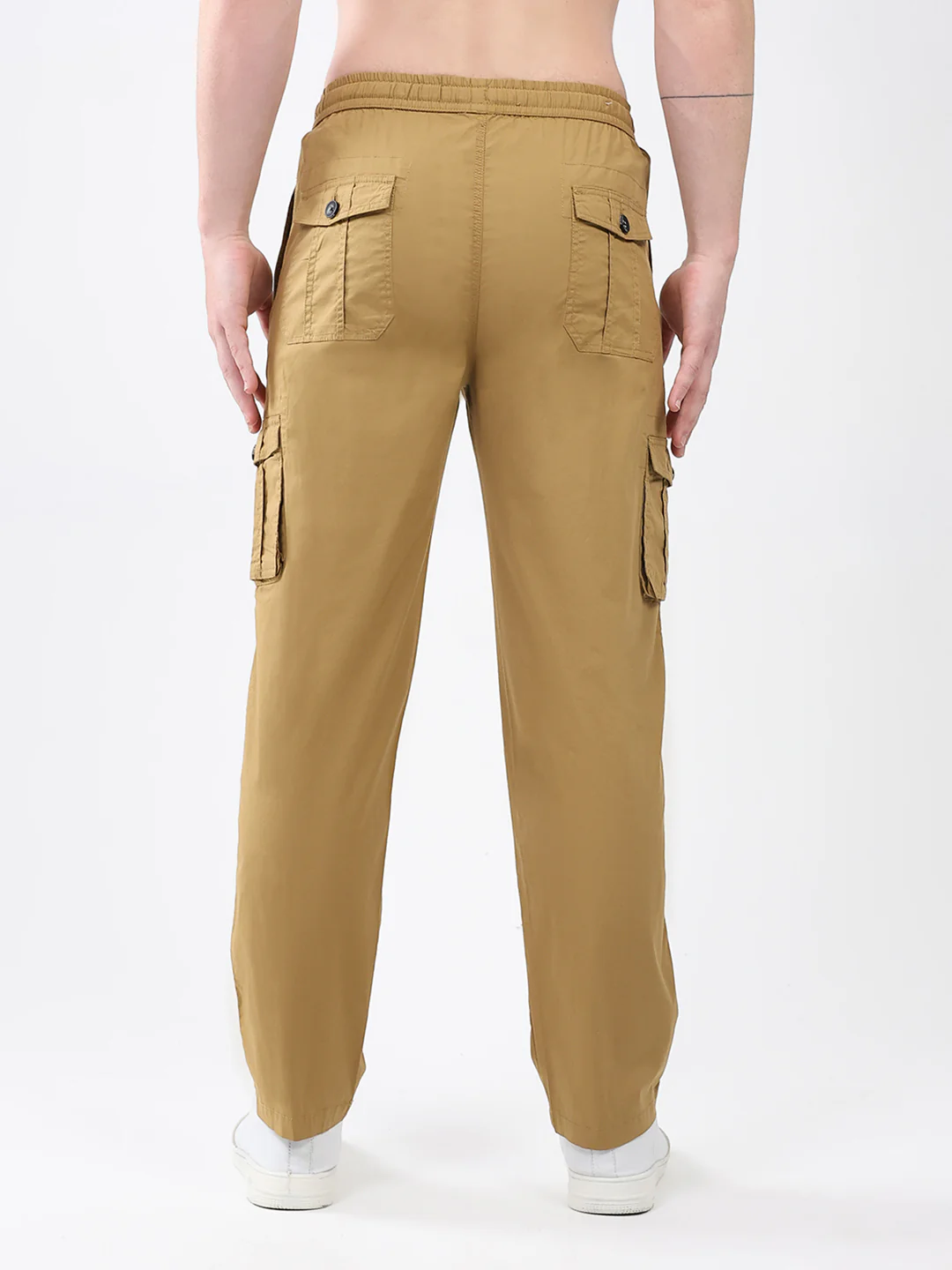 Rock.it Men Mustard Solid Regular Fit Cargo - Image 5
