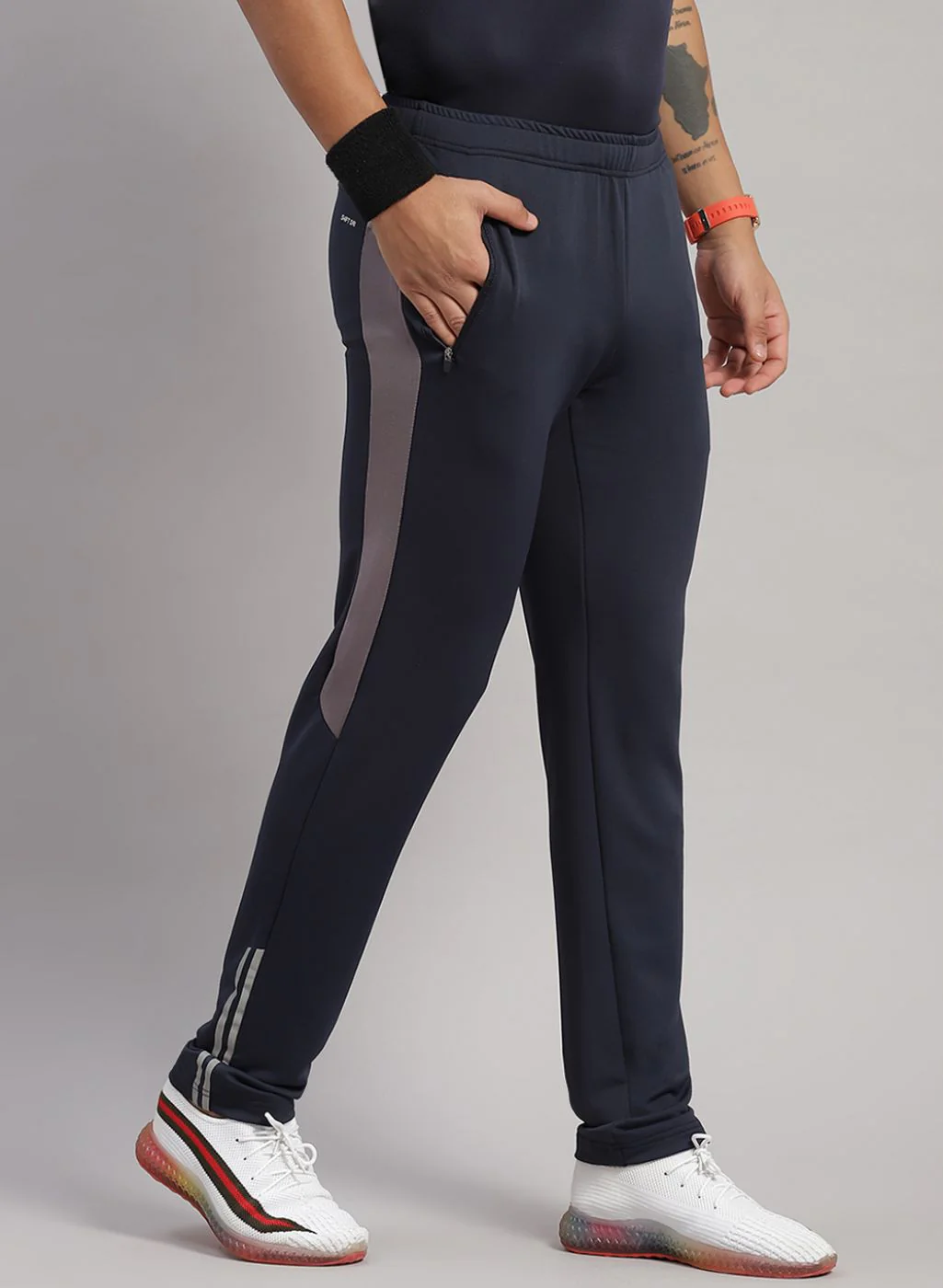 Rock.it Men Navy Blue Regular Fit Lower - Image 3