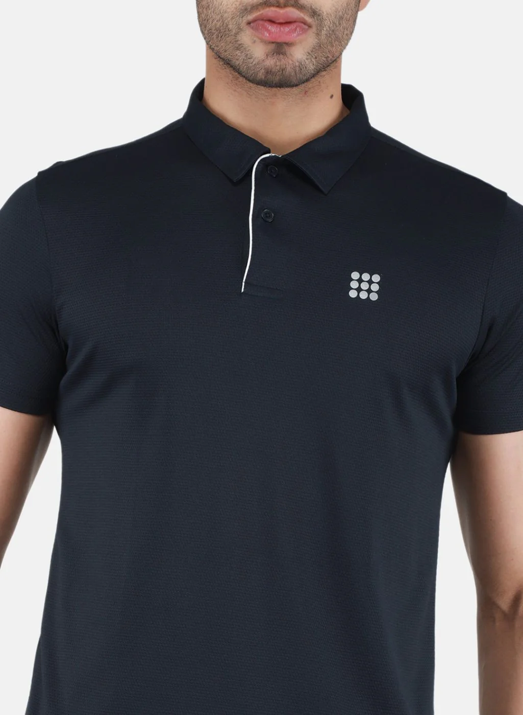 Rock.it Men Navy Blue Self Design T-Shirt - Image 5
