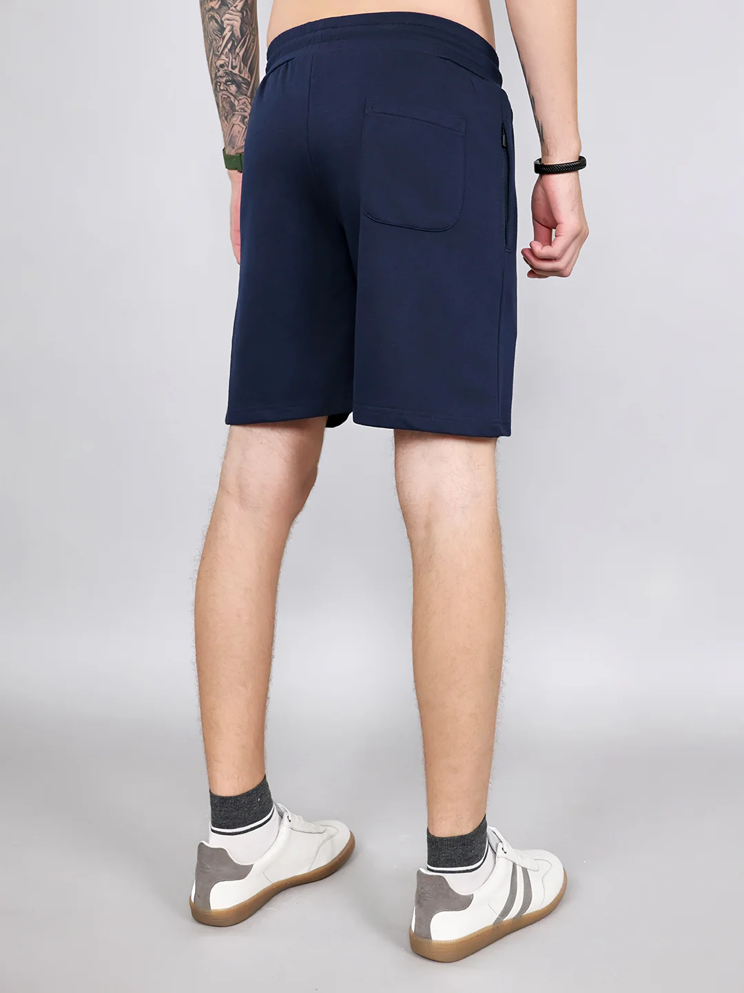 Rock.it Men Navy Blue Solid Regular Fit Shorts - Image 4