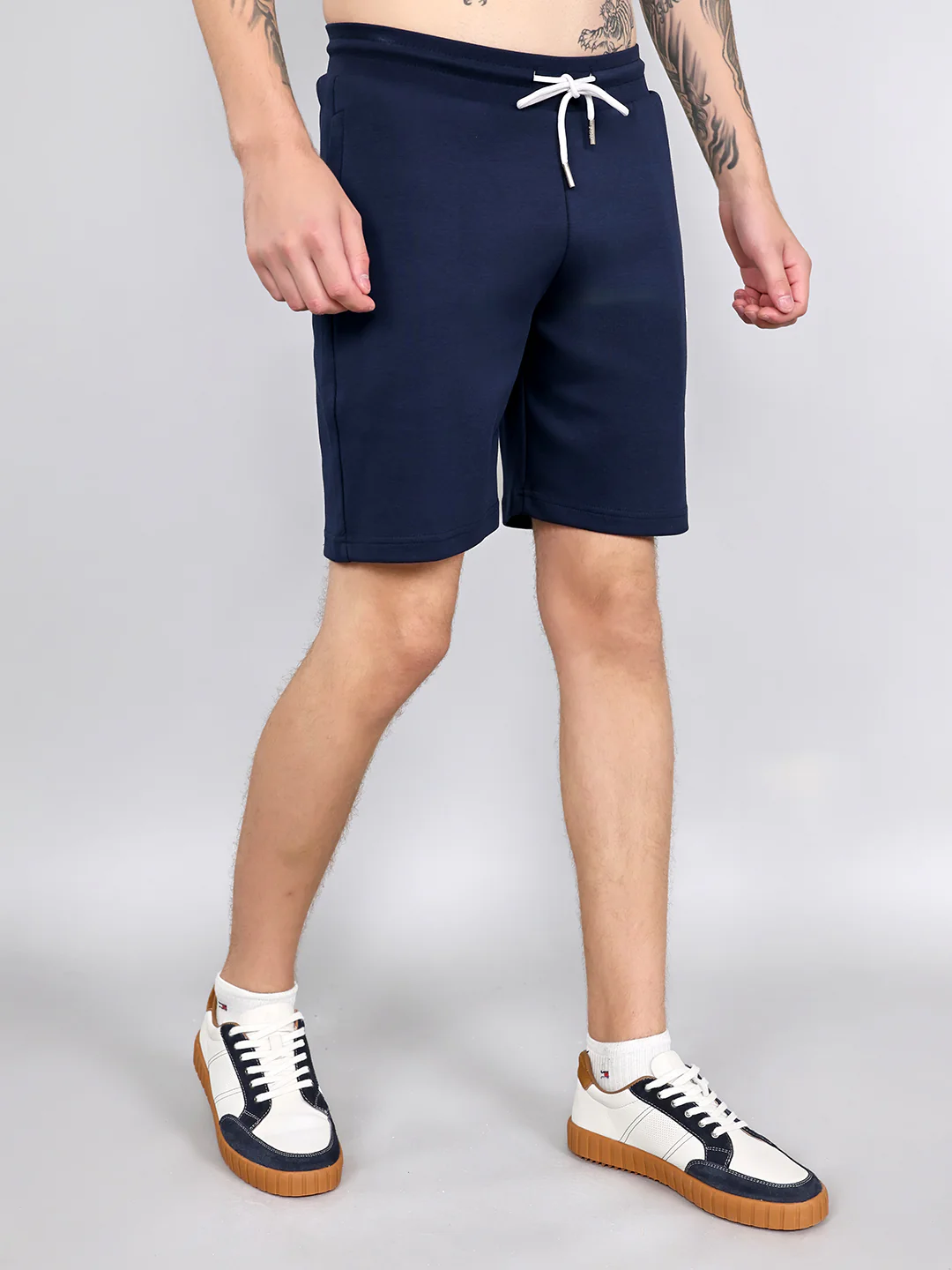 Rock.it Men Navy Blue Solid Regular Fit Shorts - Image 3