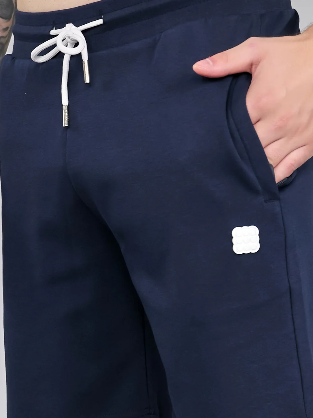 Rock.it Men Navy Blue Solid Regular Fit Shorts - Image 5
