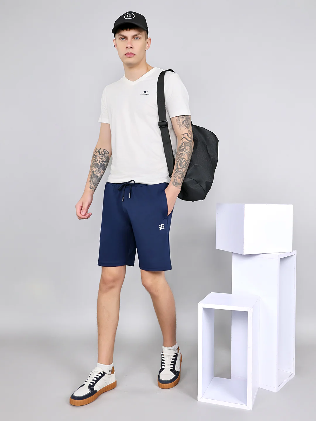 Rock.it Men Navy Blue Solid Regular Fit Shorts - Image 6