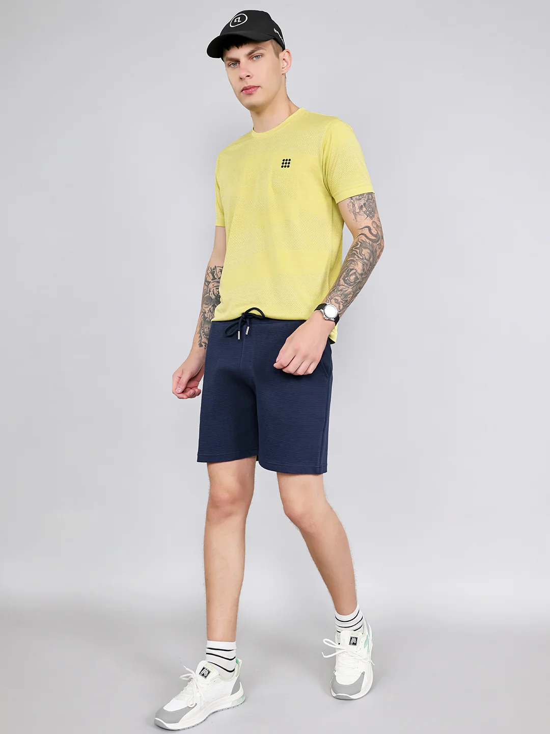 Rock.it Men Navy Blue Solid Regular Fit Shorts - Image 6