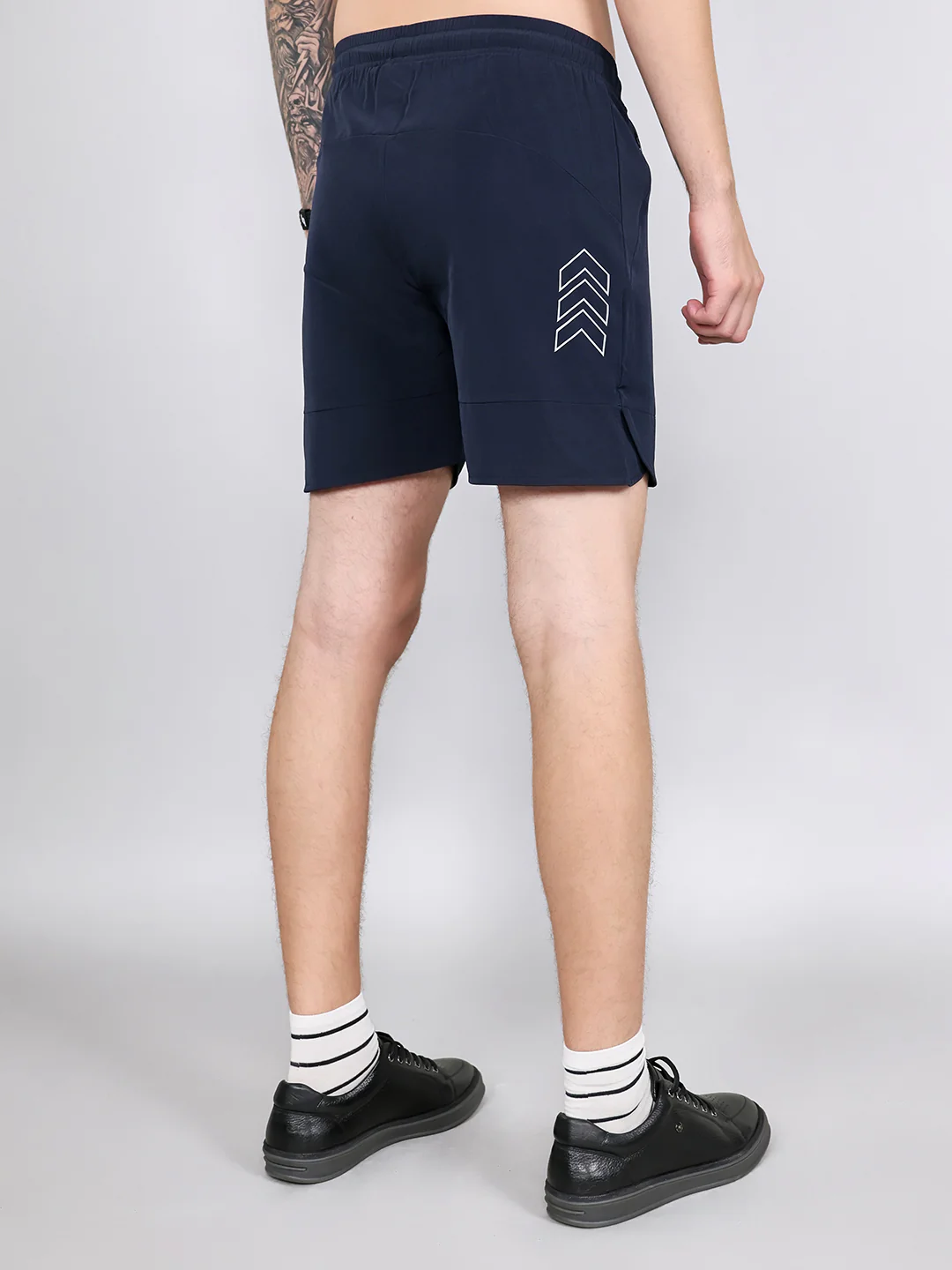 Rock.it Men Navy Blue Solid Regular Fit Shorts - Image 4