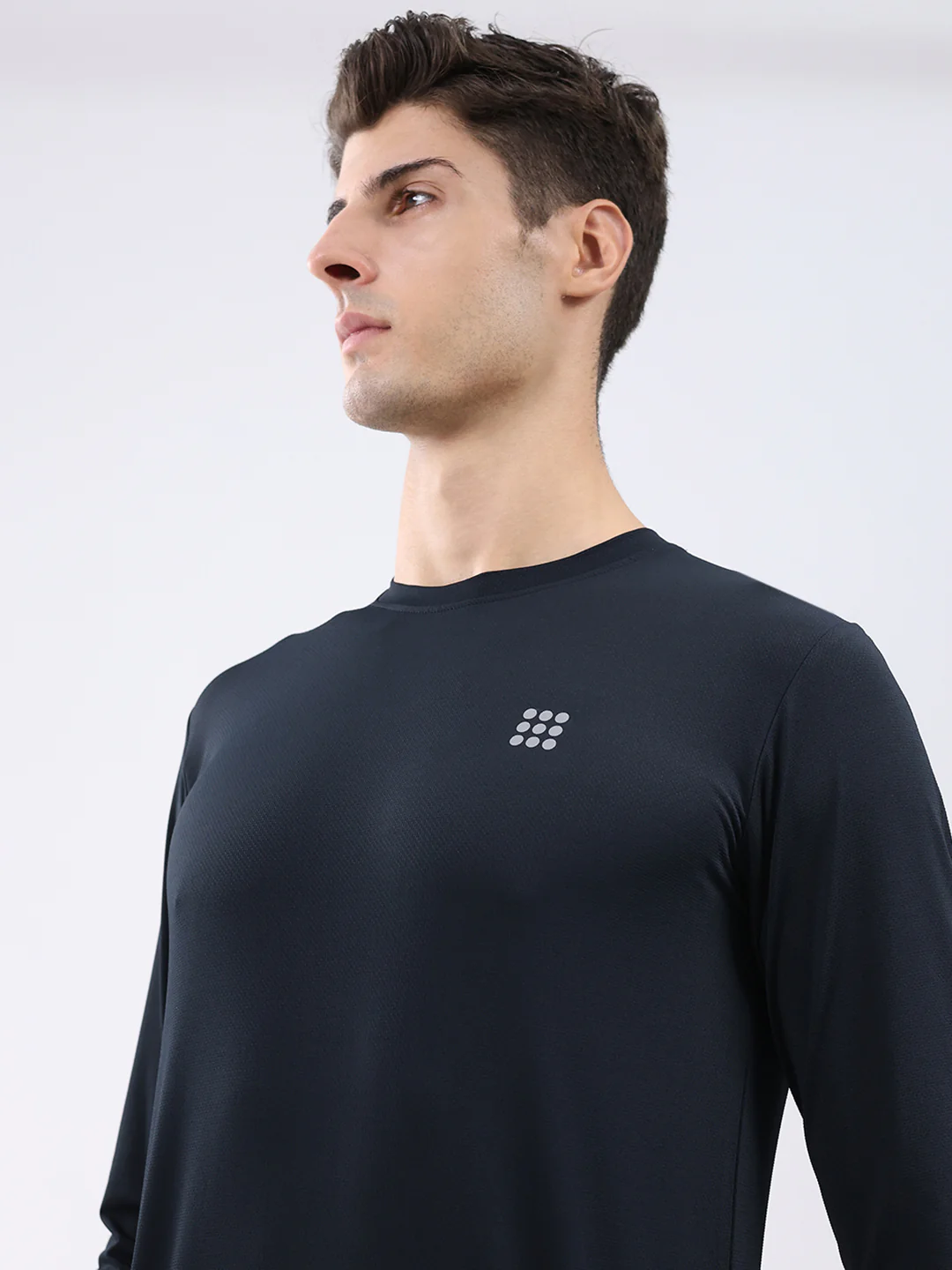 Rock.it Men Navy Blue Solid Round Neck Full Sleeve Winter T-Shirt - Image 7