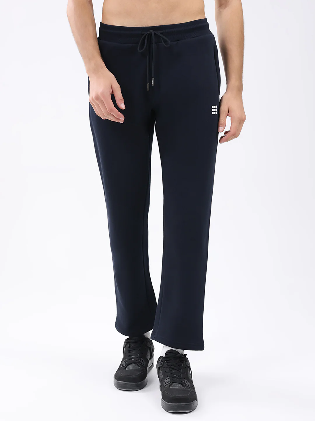 Rock.it Men Navy Blue Solid Round Neck Full Sleeve Winter Tracksuit - Image 6