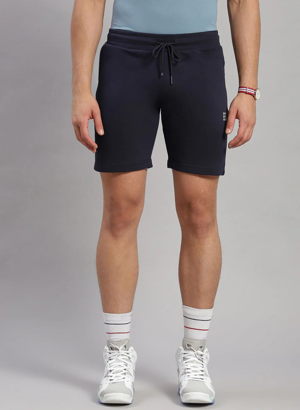 Rock.it Men Navy Blue Solid Short - Image 3