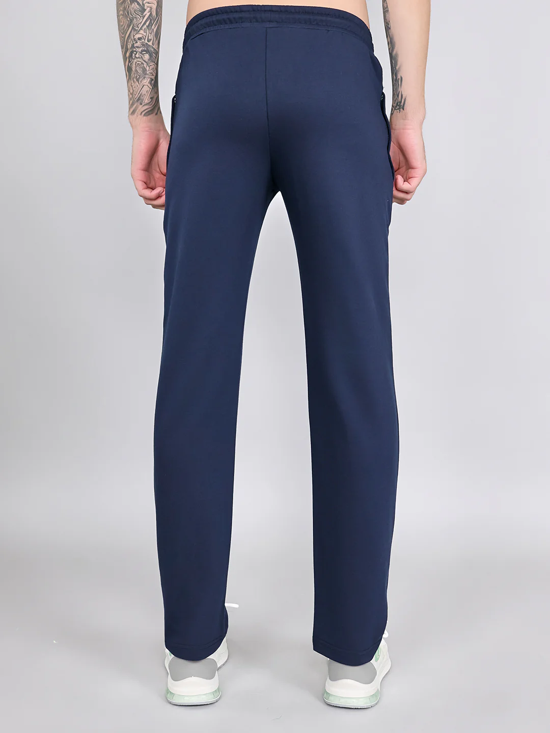 Rock.it Men Navy Blue Solid Smart Fit Lower - Image 4