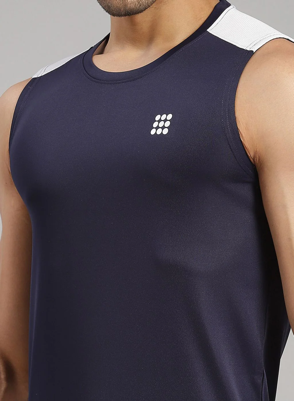 Rock.it Men Navy Blue Solid T-Shirt - Image 6