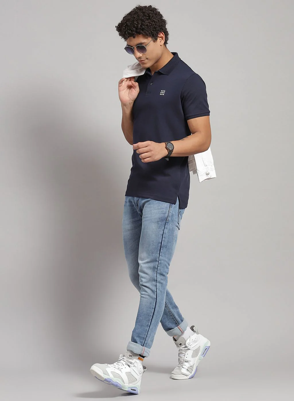 Rock.it Men Navy Blue Solid T-Shirt - Image 5