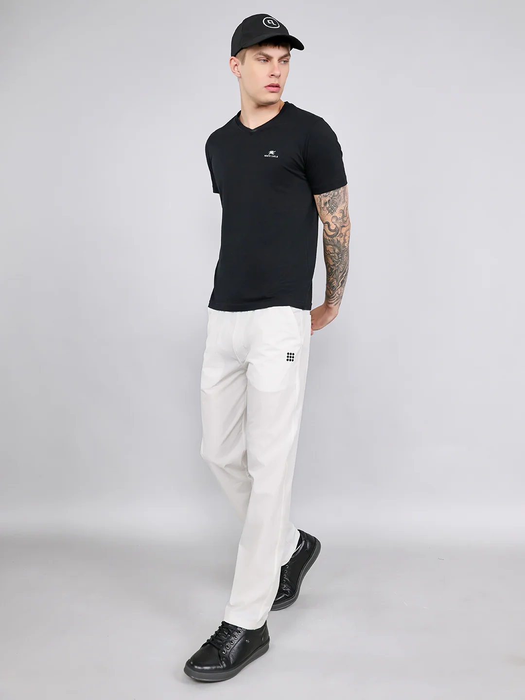 Rock.it Men Off White Solid Regular Fit Lower - Image 6