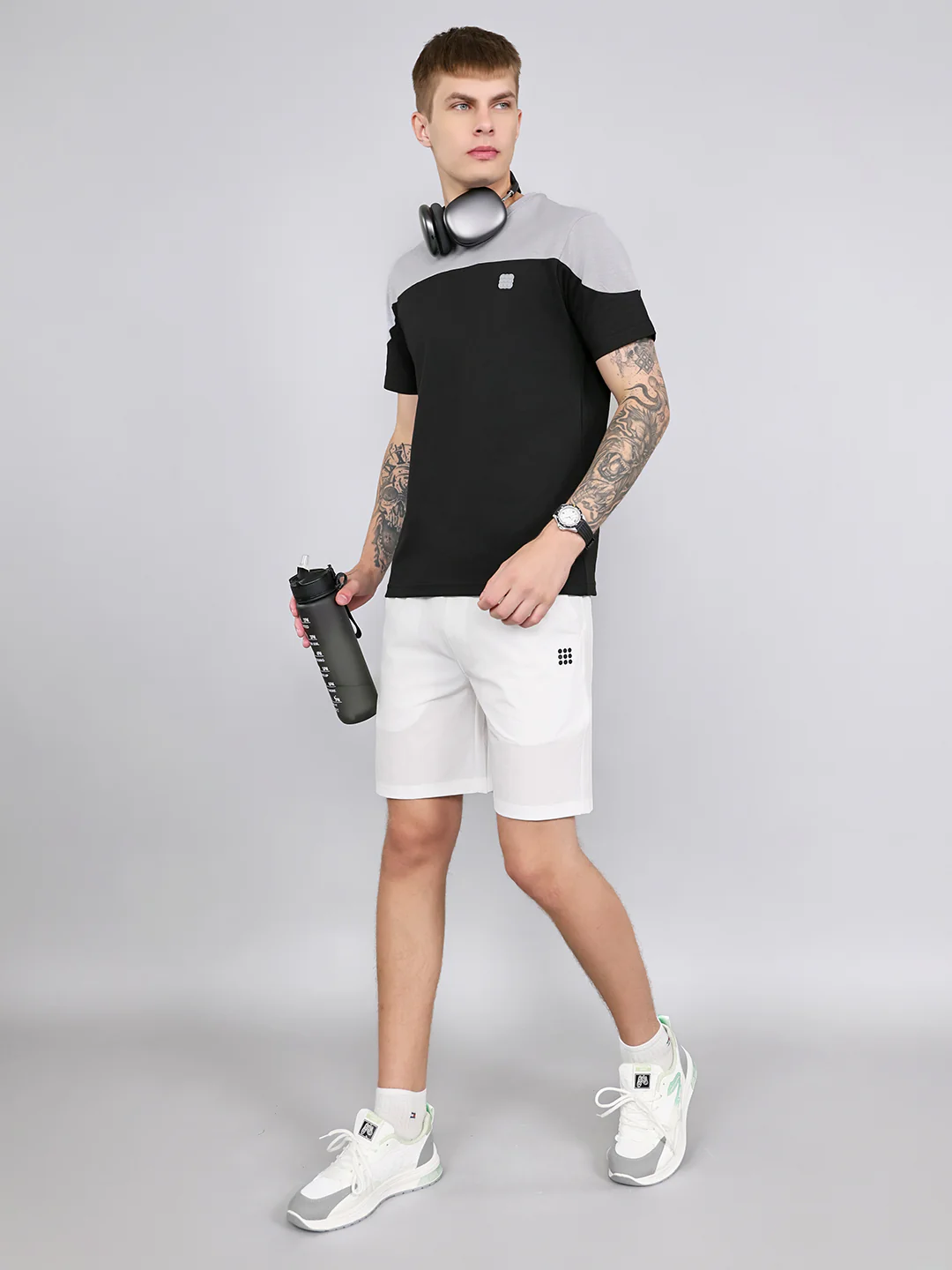 Rock.it Men Off White Solid Regular Fit Shorts - Image 6