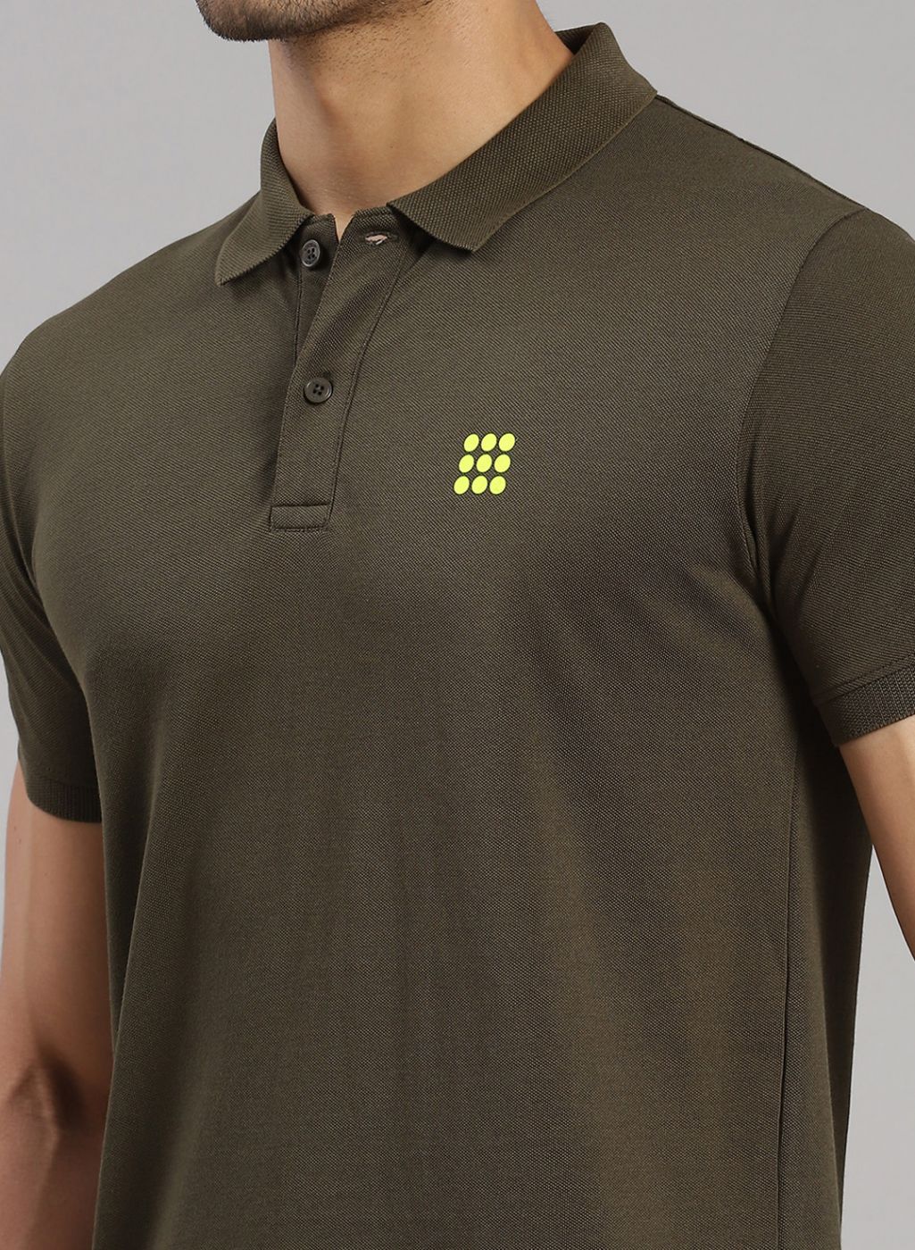 Rock.it Men Olive Solid T-Shirt - Image 6