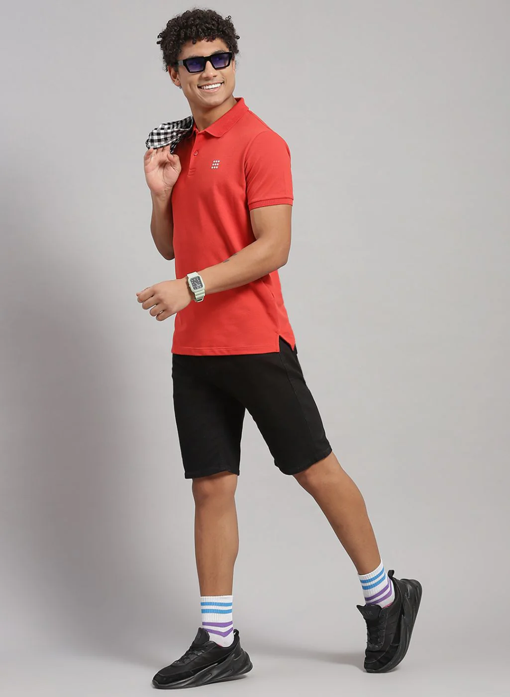Rock.it Men Orange Solid T-Shirt - Image 2