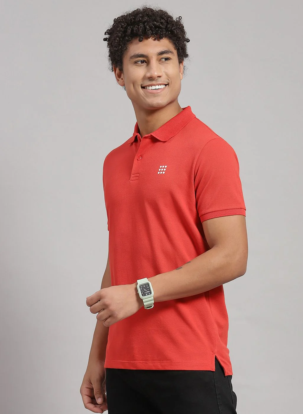 Rock.it Men Orange Solid T-Shirt - Image 3