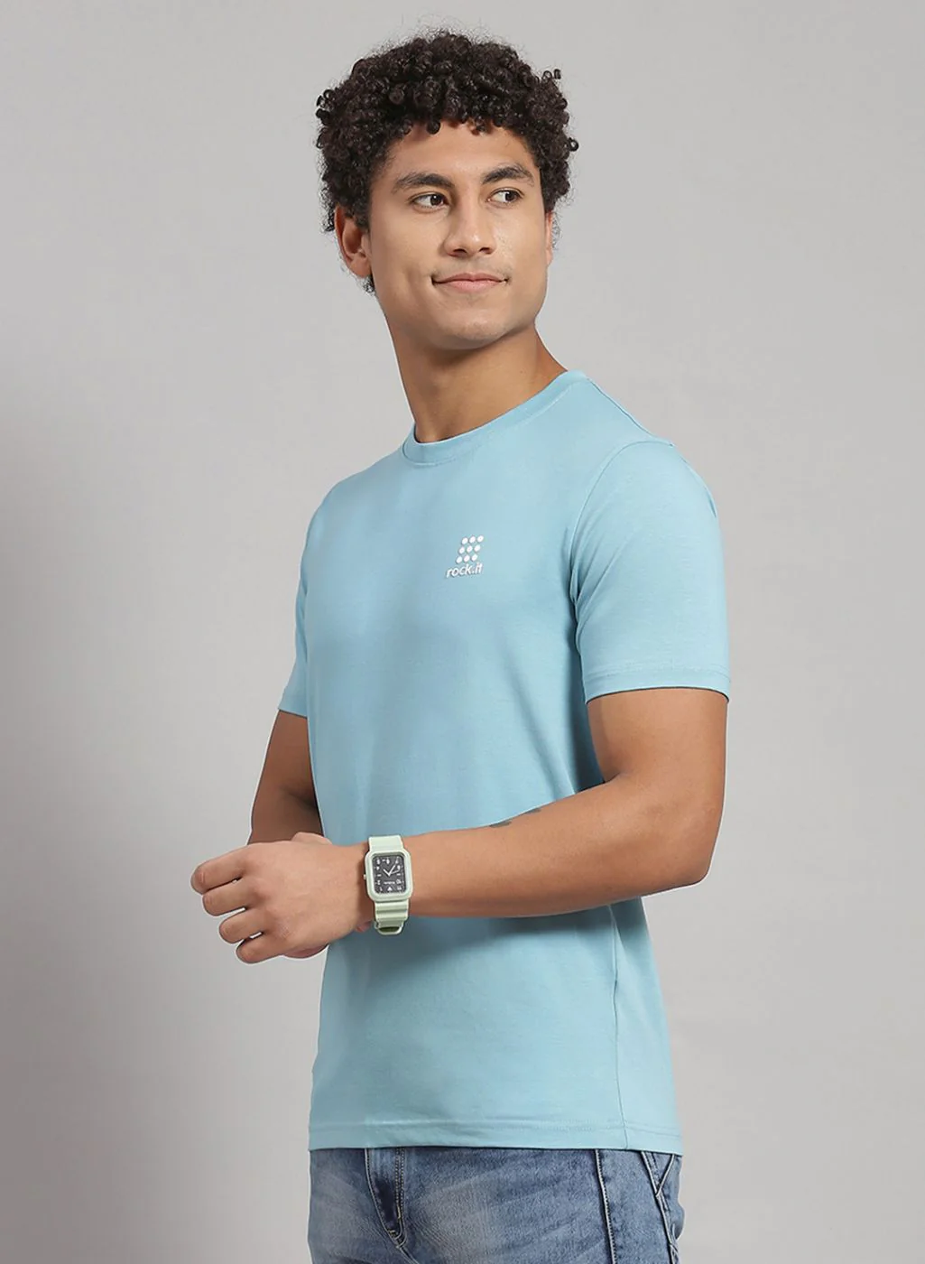 Rock.it Men Peach Solid T-Shirt 2 Pc - Image 3
