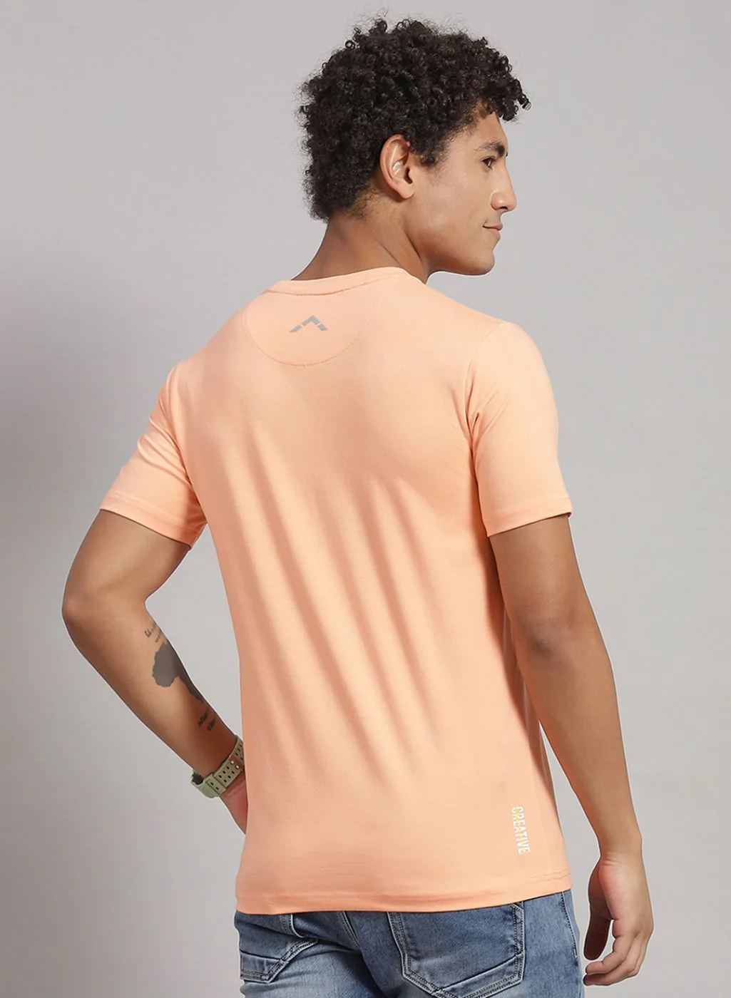 Rock.it Men Peach Solid T-Shirt 2 Pc - Image 7