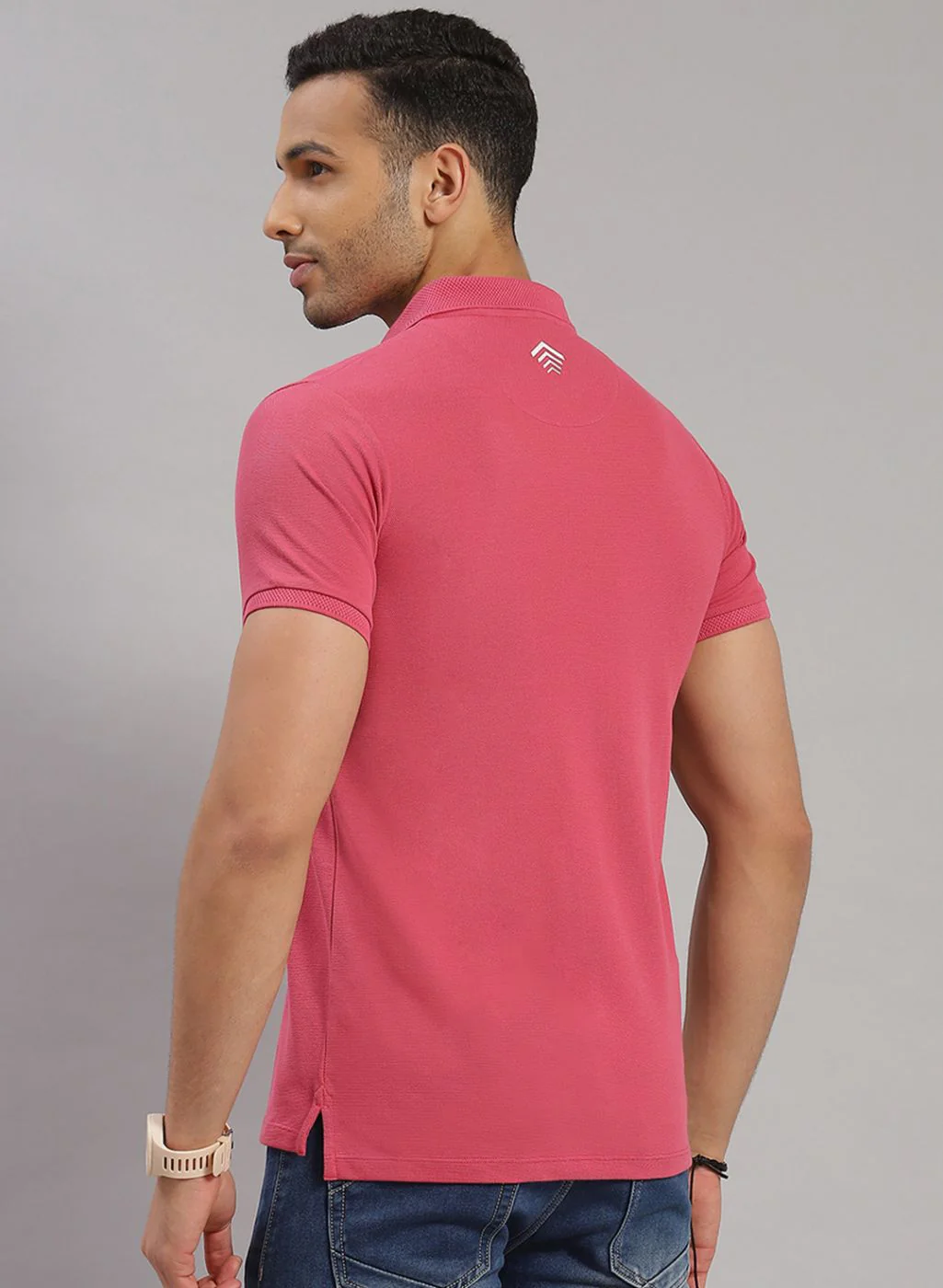 Rock.it Men Pink Solid T-Shirt - Image 5