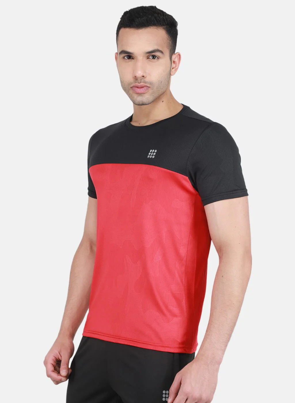 Rock.it Men Red Self Design T-Shirt - Image 2