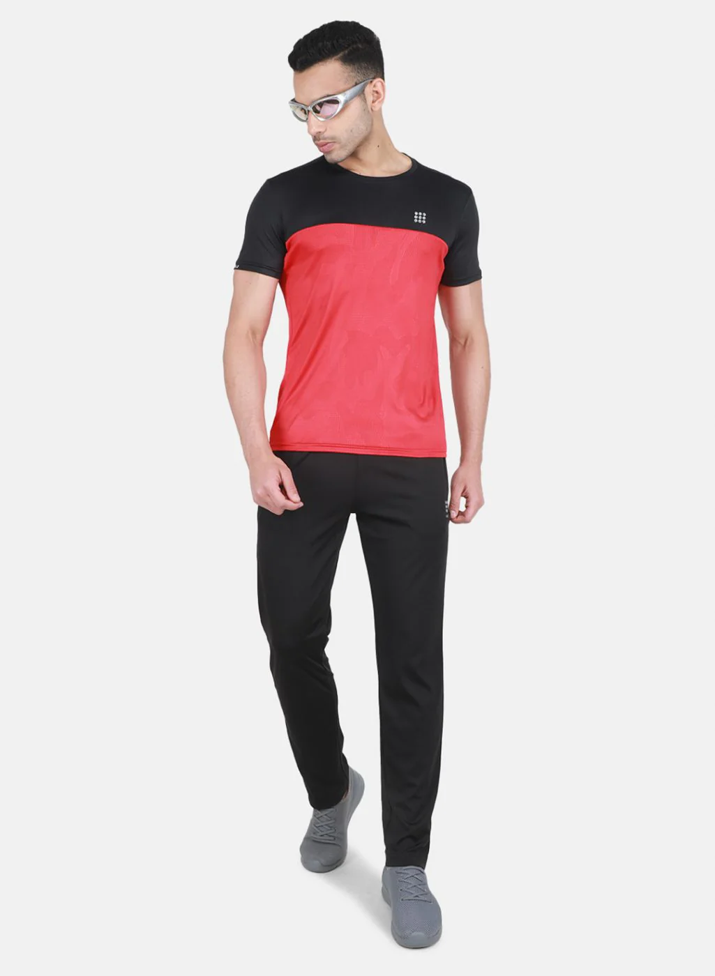 Rock.it Men Red Self Design T-Shirt - Image 4