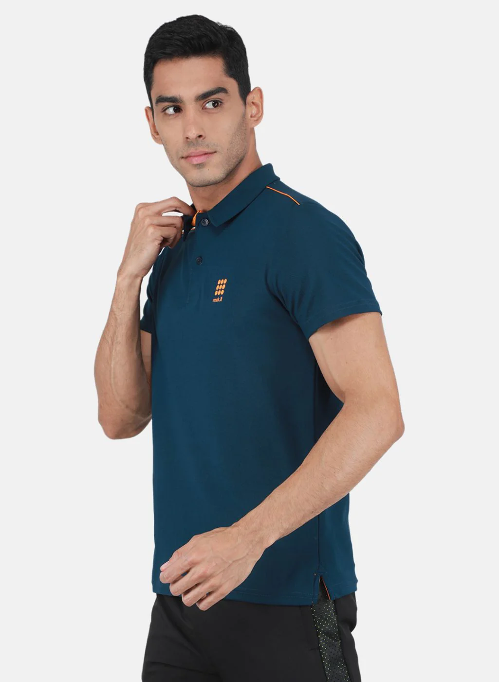 Rock.it Men Teal Blue Solid T-Shirt - Image 2