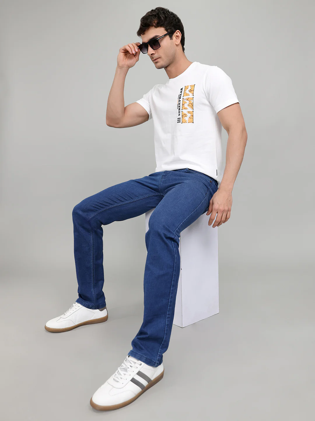 Rock.it Men White Printed Round Neck Half Sleeve T-Shirt - Image 6
