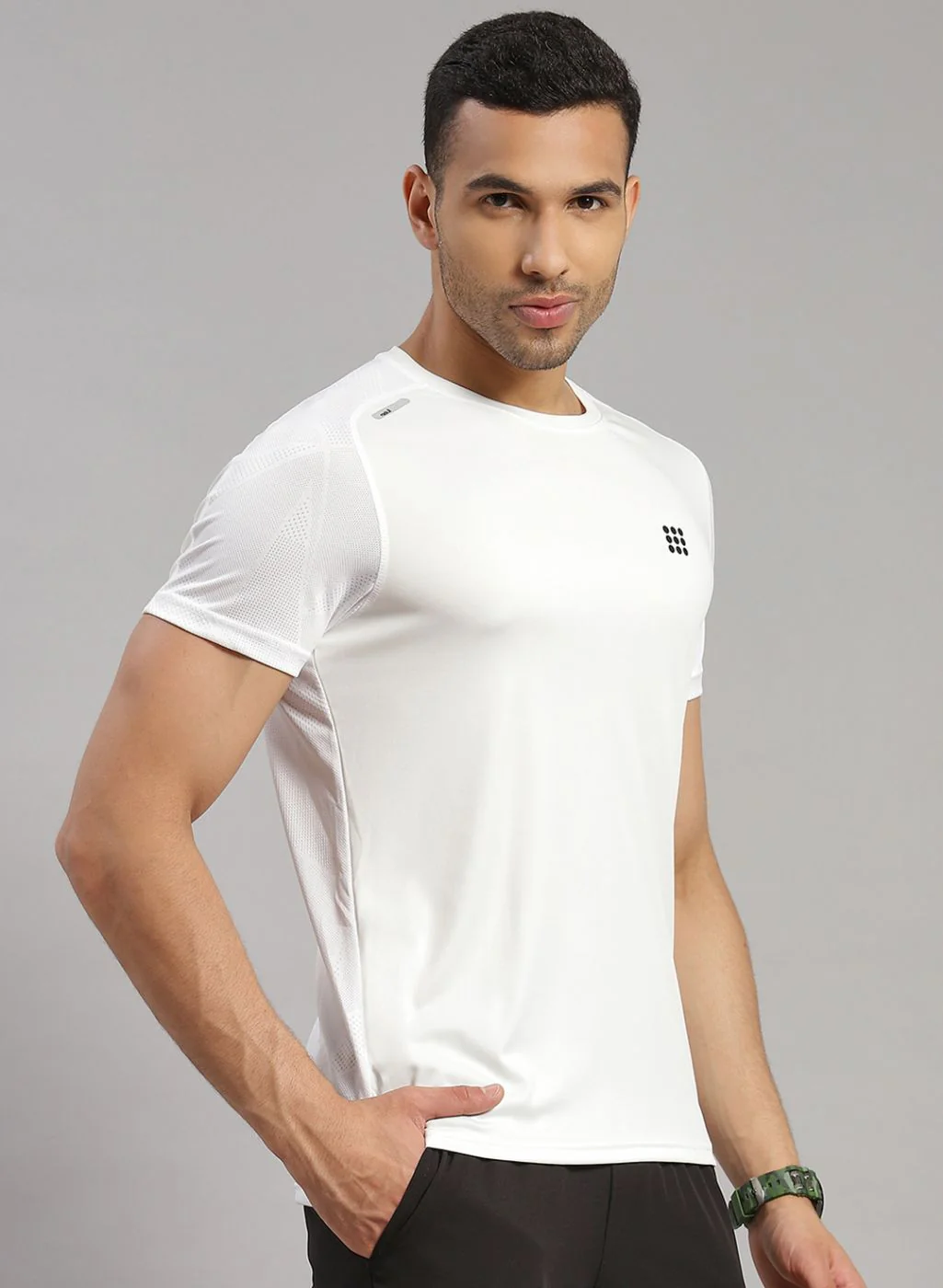 Rock.it Men White Solid T-Shirt - Image 4