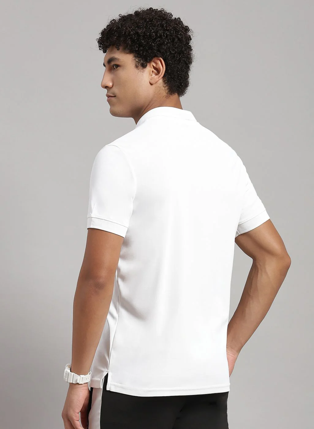 Rock.it Men White Solid T-Shirt - Image 4