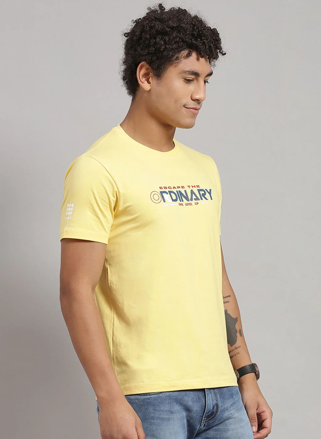 Rock.it Men Yellow Printed T-Shirt 2 Pc - Image 4