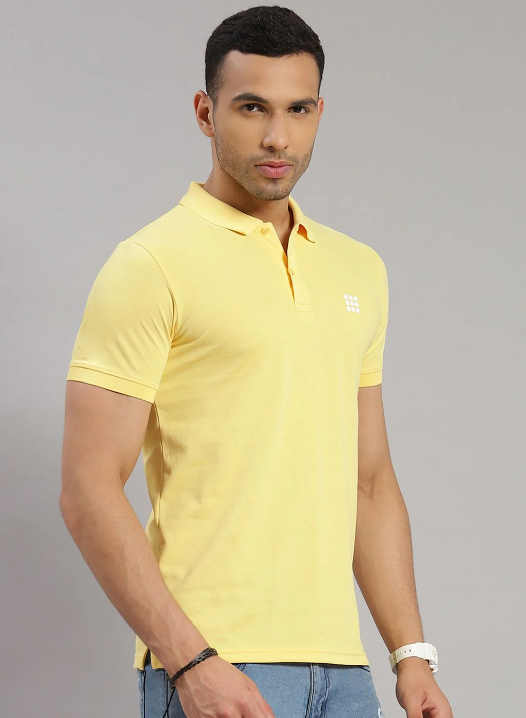 Rock.it Men Yellow Solid T-Shirt - Image 4