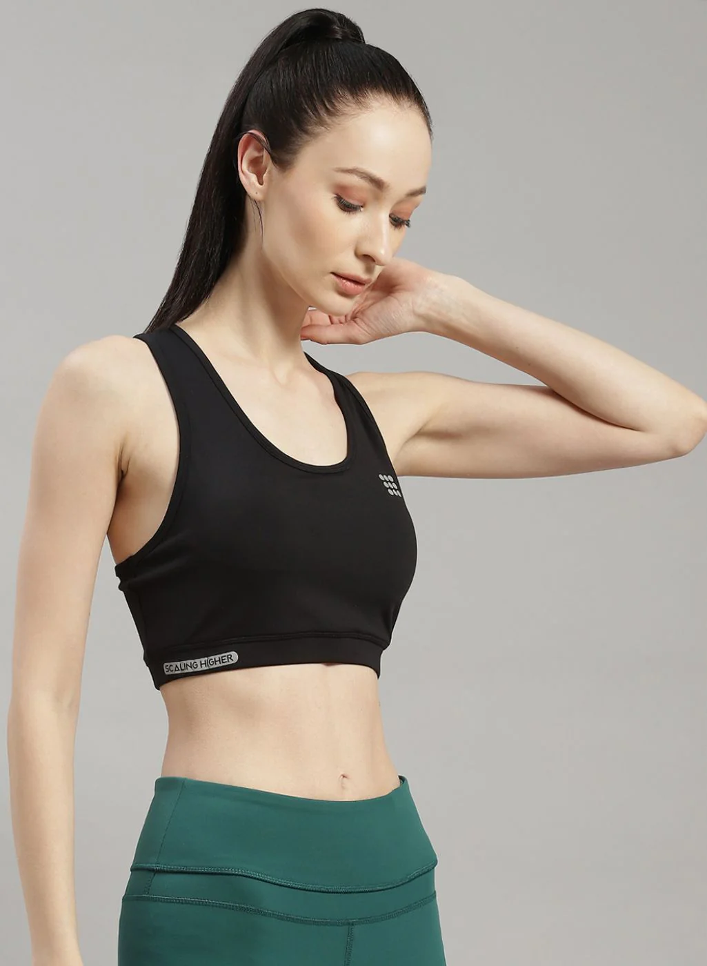 Rock.it Women Black Solid Sports Bra - Image 3