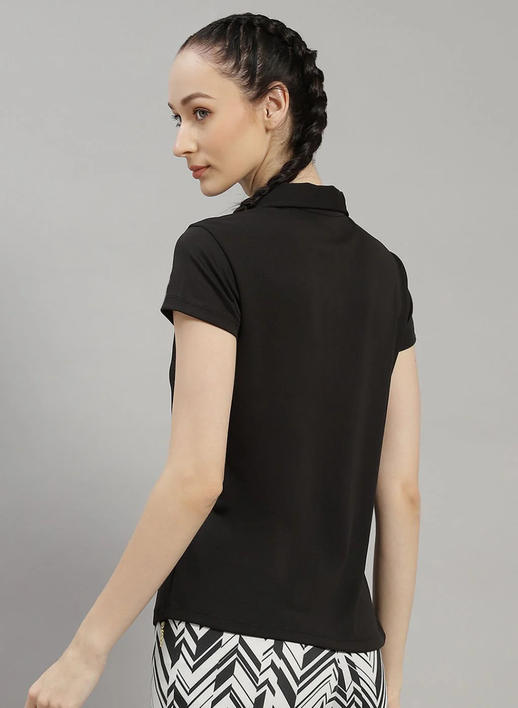 Rock.it Women Black Solid T-Shirt - Image 4
