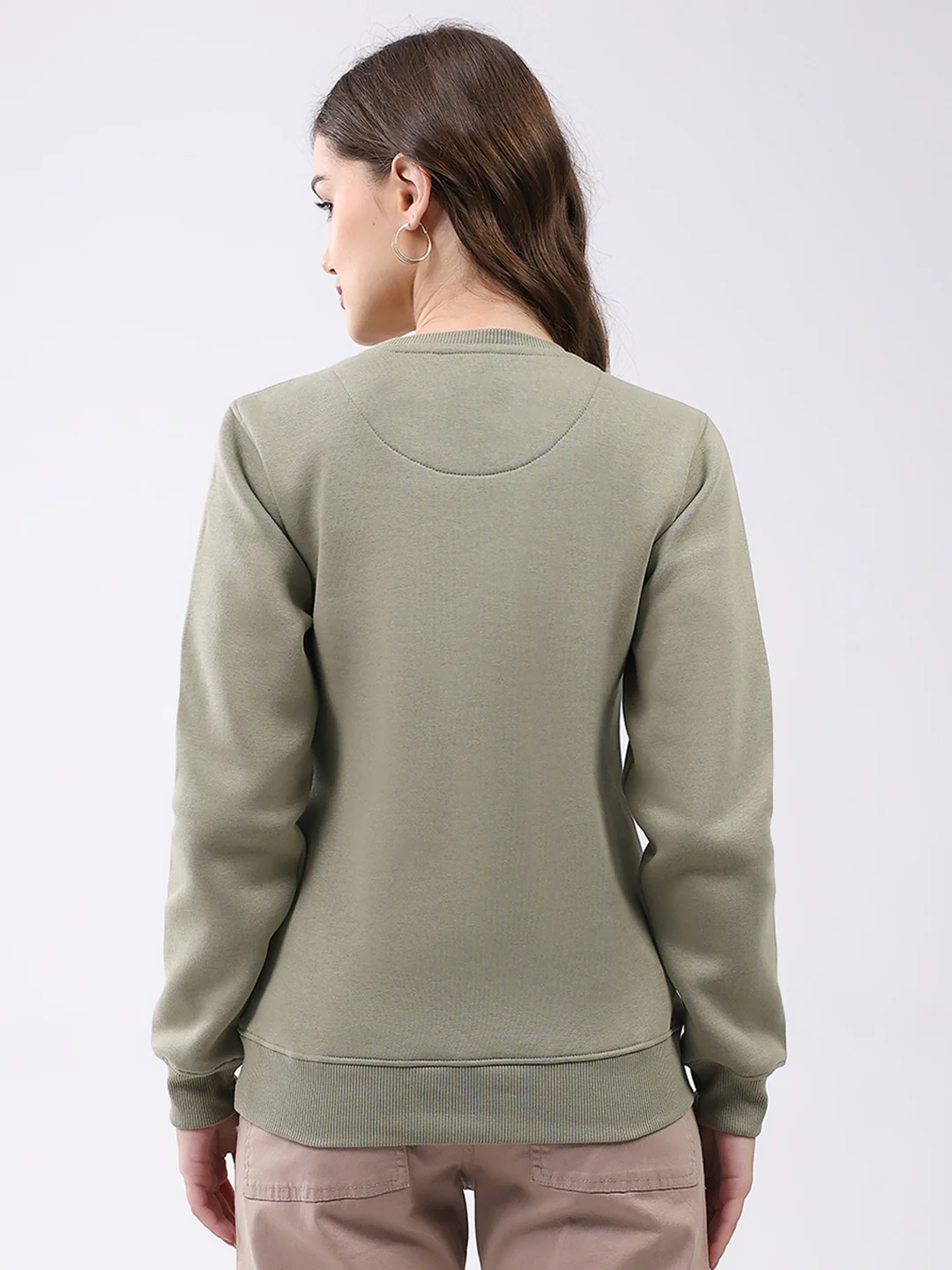 Rock.it Women Green Printed Round Neck Full Sleeve Sweatshirt - Image 5