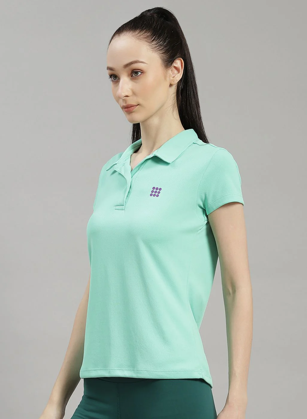Rock.it Women Green Solid T-Shirt - Image 2