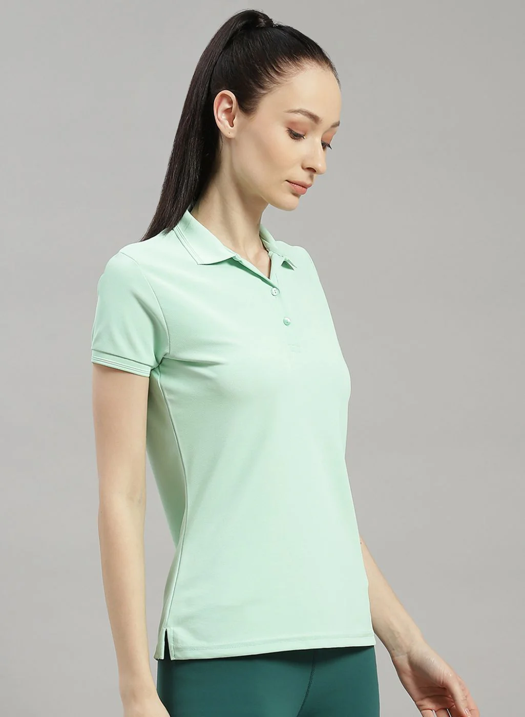 Rock.it Women Green Solid T-Shirt - Image 3