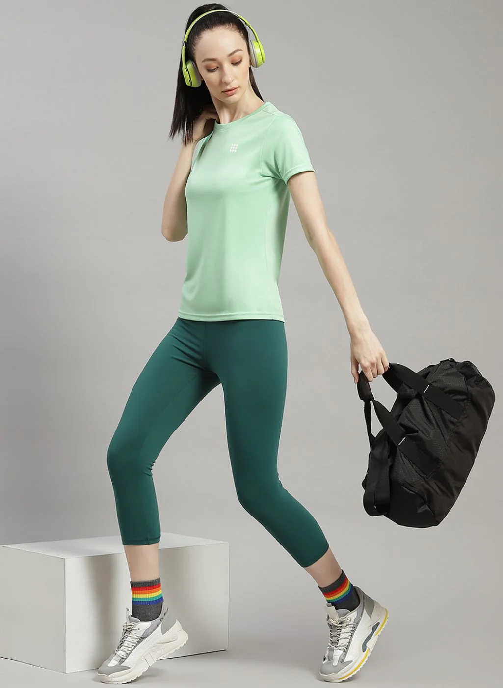 Rock.it Women Green Solid Top - Image 2
