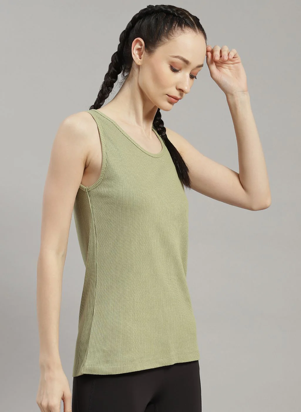 Rock.it Women Green Solid Top - Image 3