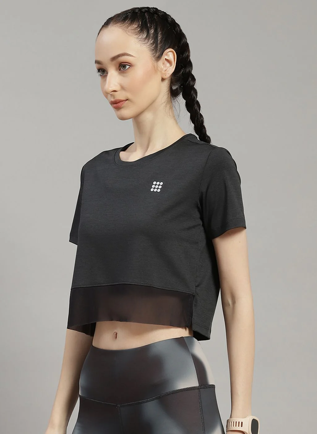 Rock.it Women Grey Solid Top - Image 2