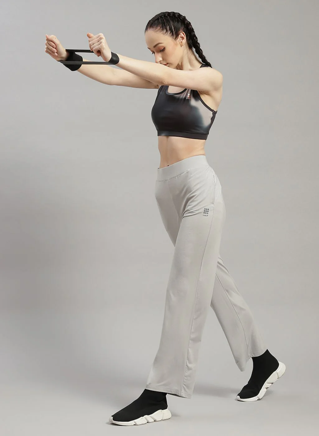 Rock.it Women Grey Solid Trackpant - Image 5