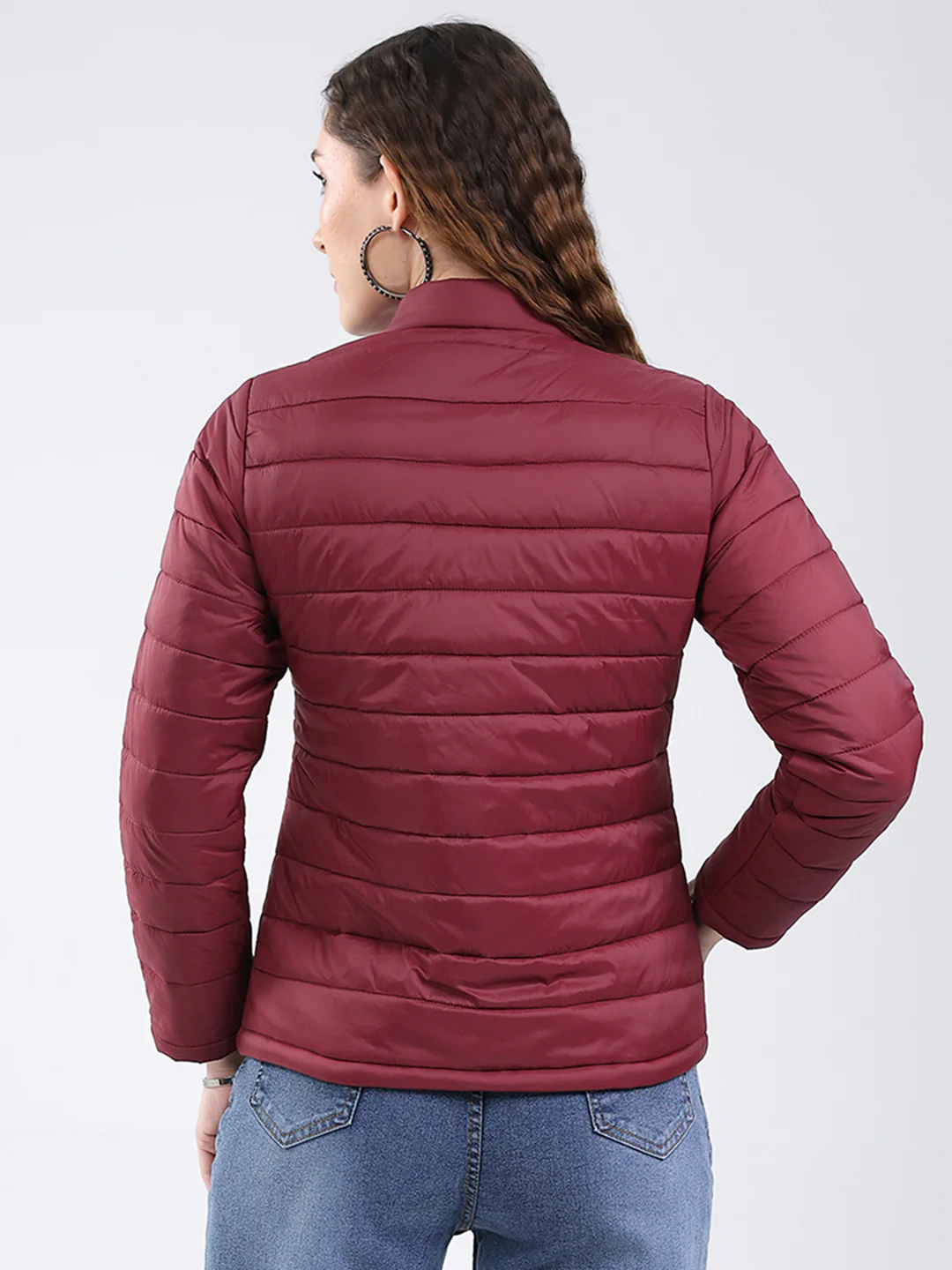 Rock.it Women Maroon Solid Collar Full Sleeve Jacket - Image 5